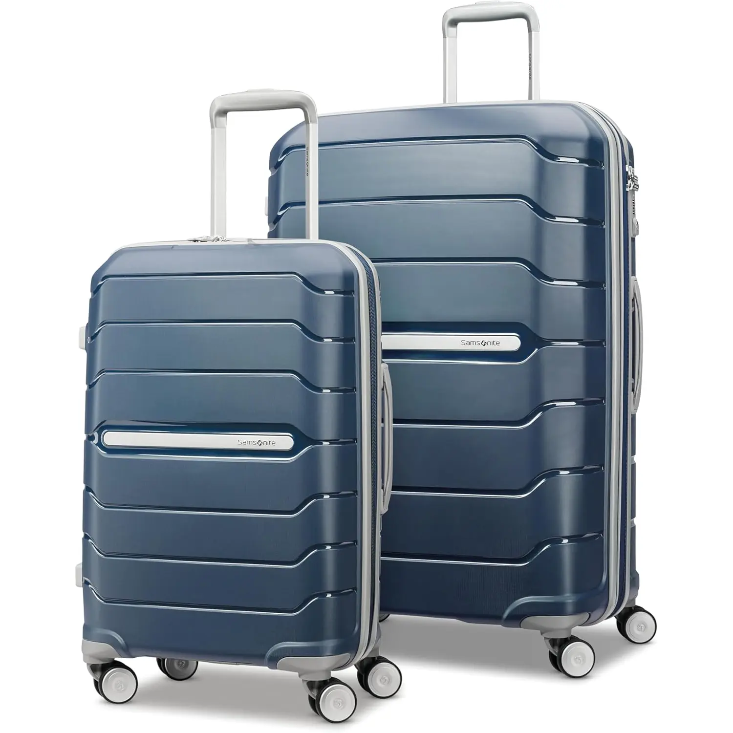 Samsonite Freeform Hardside Expandable with Double Spinner Wheels, Navy, 2 Piece Set (2128) - 1
